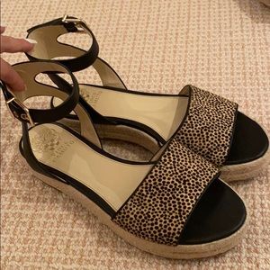Vince Camuto Cheetah print platform sandals